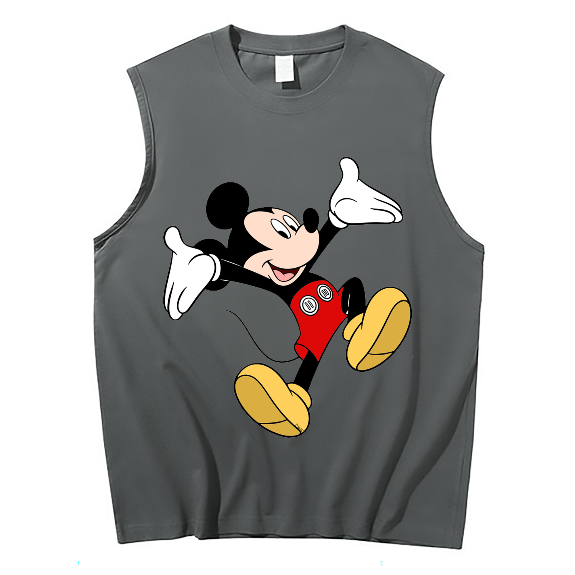ミッキーマウス Mickey Mouse コットン100％タンクトップ（フロントプリント）